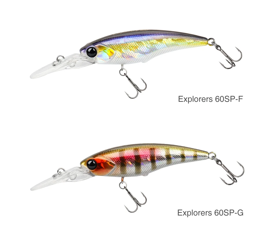 TSURINOYA Max 3,7 m Suspend Minnow Explorers 60SP 5,7 g künstlicher SHAD-Angelköder Hechtbarsch Chub High Response Action Hard Bait – Detail 21