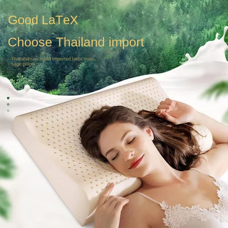 TAIHI Orthopedic Latex Pillow Thailand Pure Natural Massage Memory Ergonomic Cervical Neck Pain Pillows For Sleeping For Bedroom 2