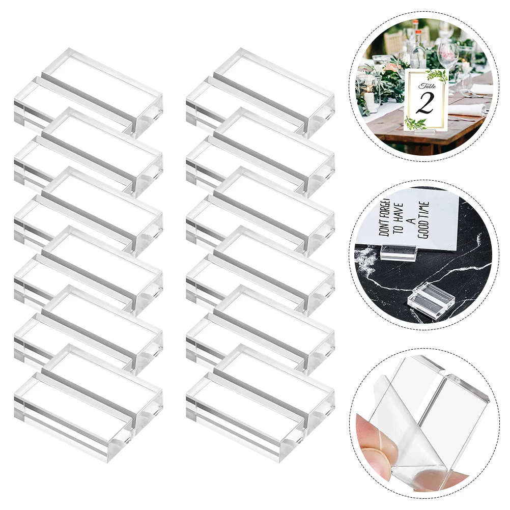 

Acrylic Table Number Stands Place Card Holders Desktop Transparent Photo Picture Stand Sign Holder For Wedding