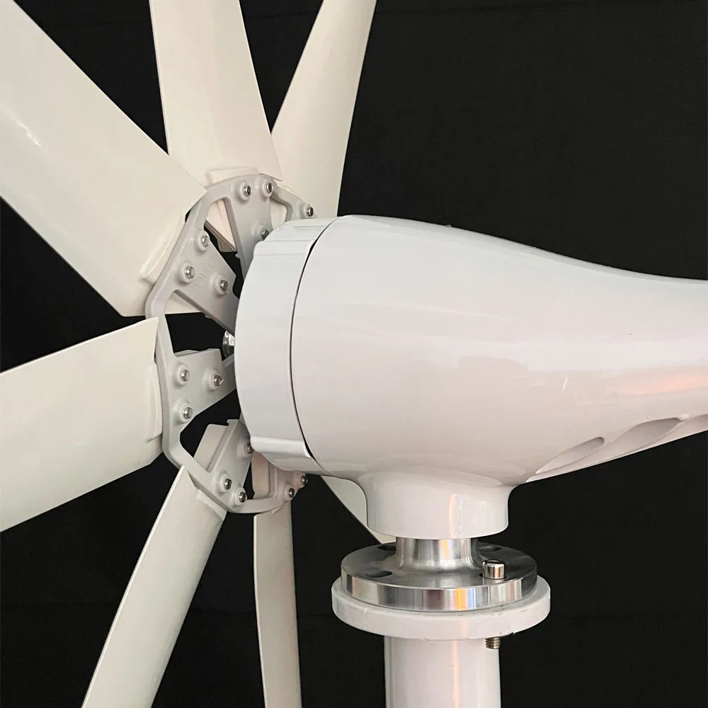 China Factory 2000W 48V Wind Turbine with 8 Blades MPPT Controller Small Wind Turbine for Home Use Low Noise High Efficiency