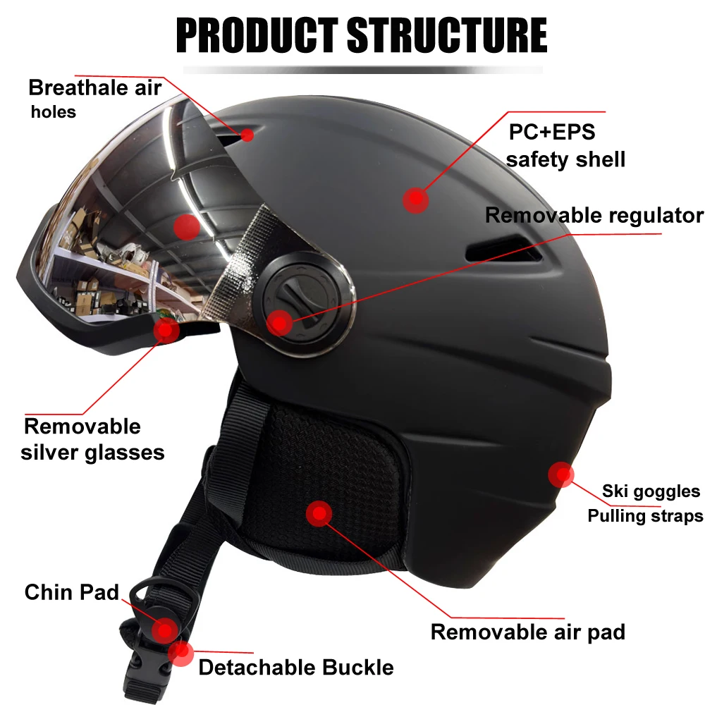 Casque De Ski Et Snowboard Avec Visière – Moon – Protection Tout Confort Pour L’hiver