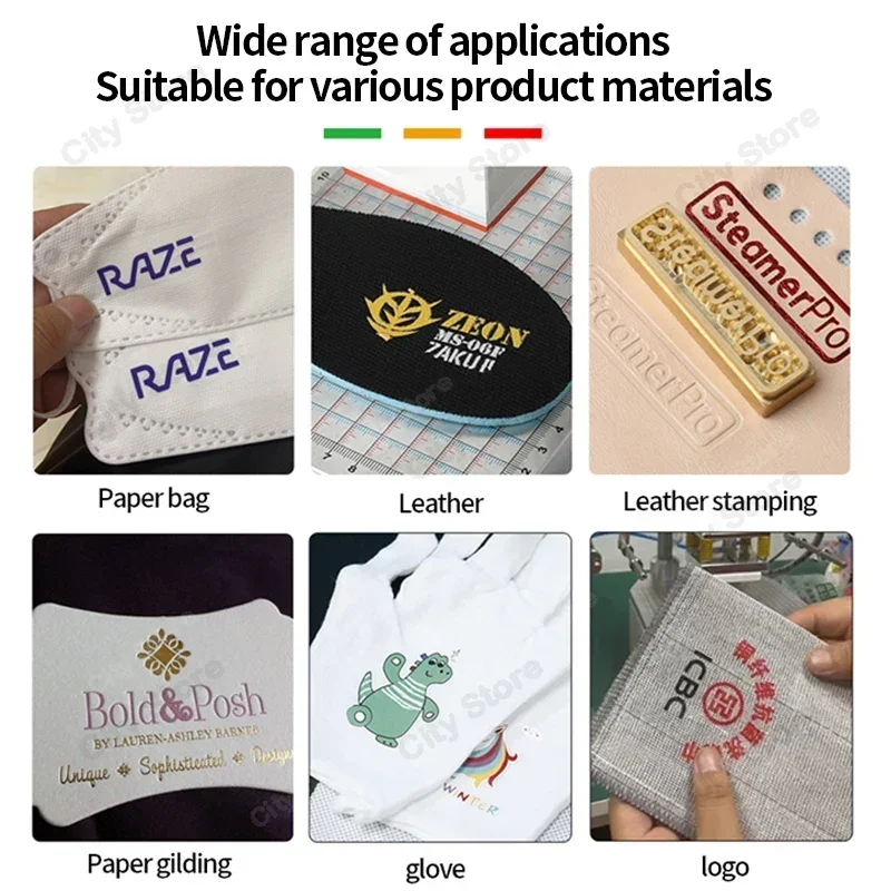 Full Automatic Hot Stamping Heat Transfer Machine Pneumatic Embossing Machine Stamping Pattern for Masks hat socks etc