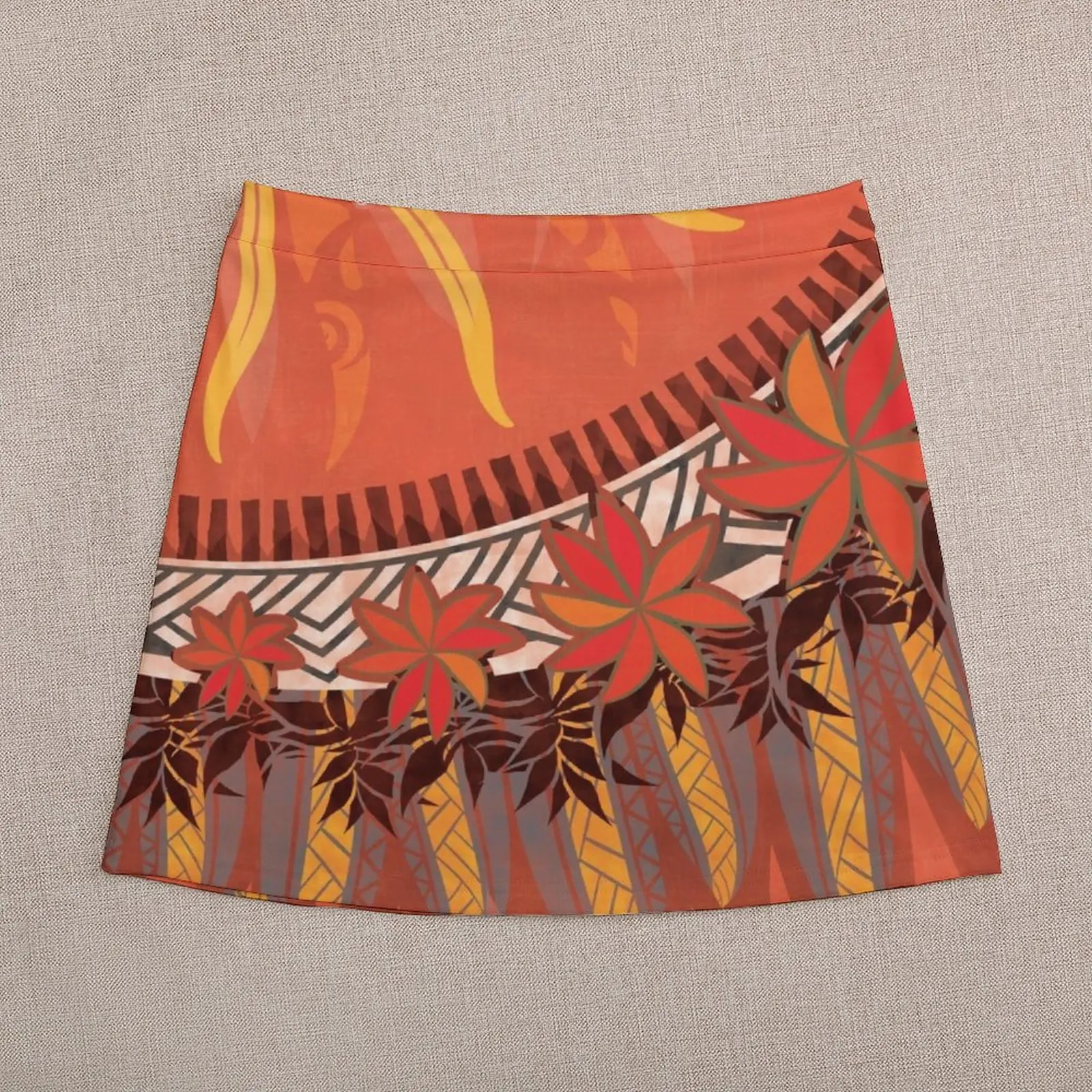 Mauna Kea Hawaiian Sun Tribal Mini Skirt women clothes Clothing female