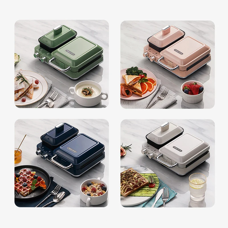 MR9086 Light Food Machine Multi-function Small Home Breakfast Toaster Net Red Waffle Toaster 220V 1100W
