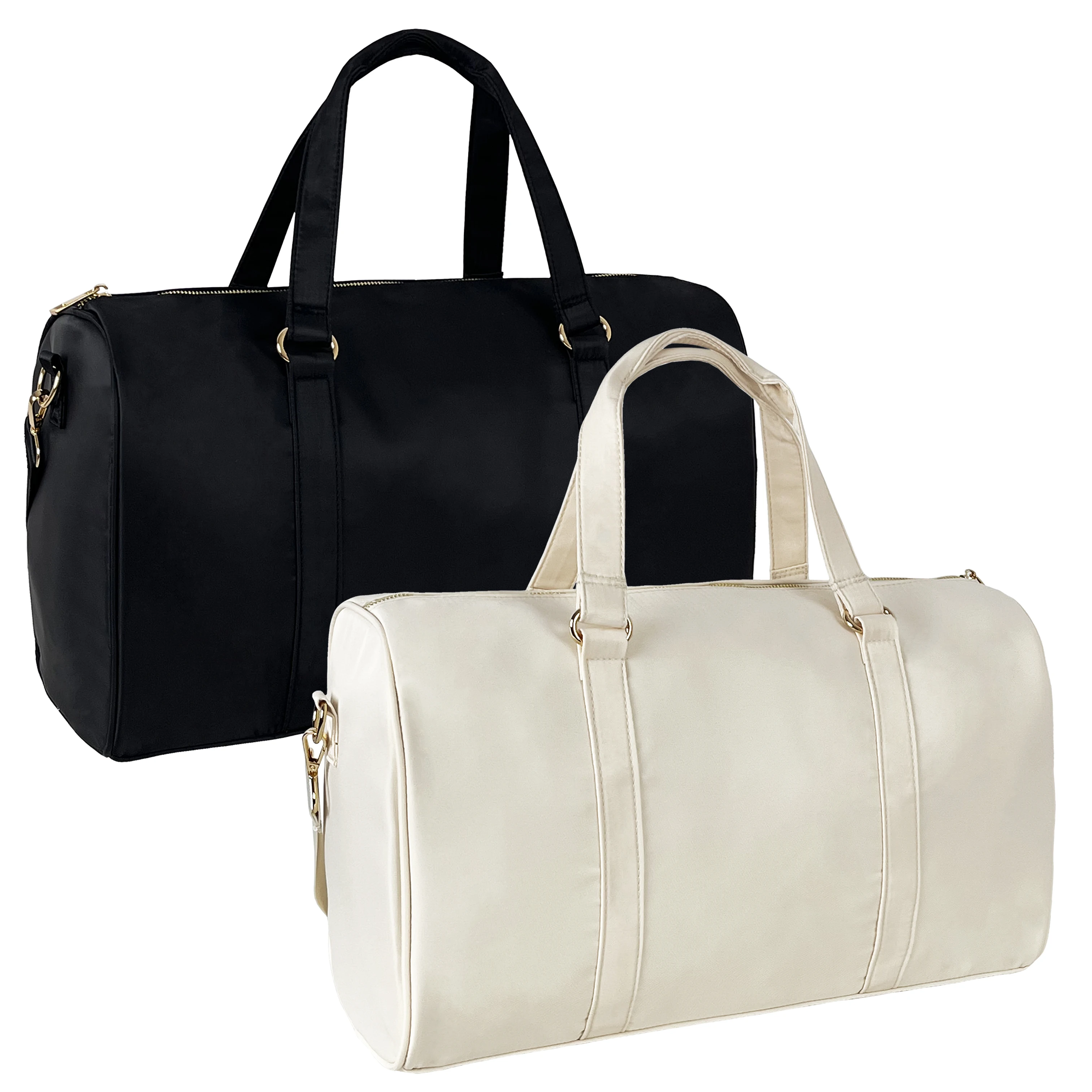 

Nylon Waterproof Sport Gym Duffle Bag for Women Men Holdall Travel Bag Shoulder Bags Weekender Duffle Handbag with Long Strap