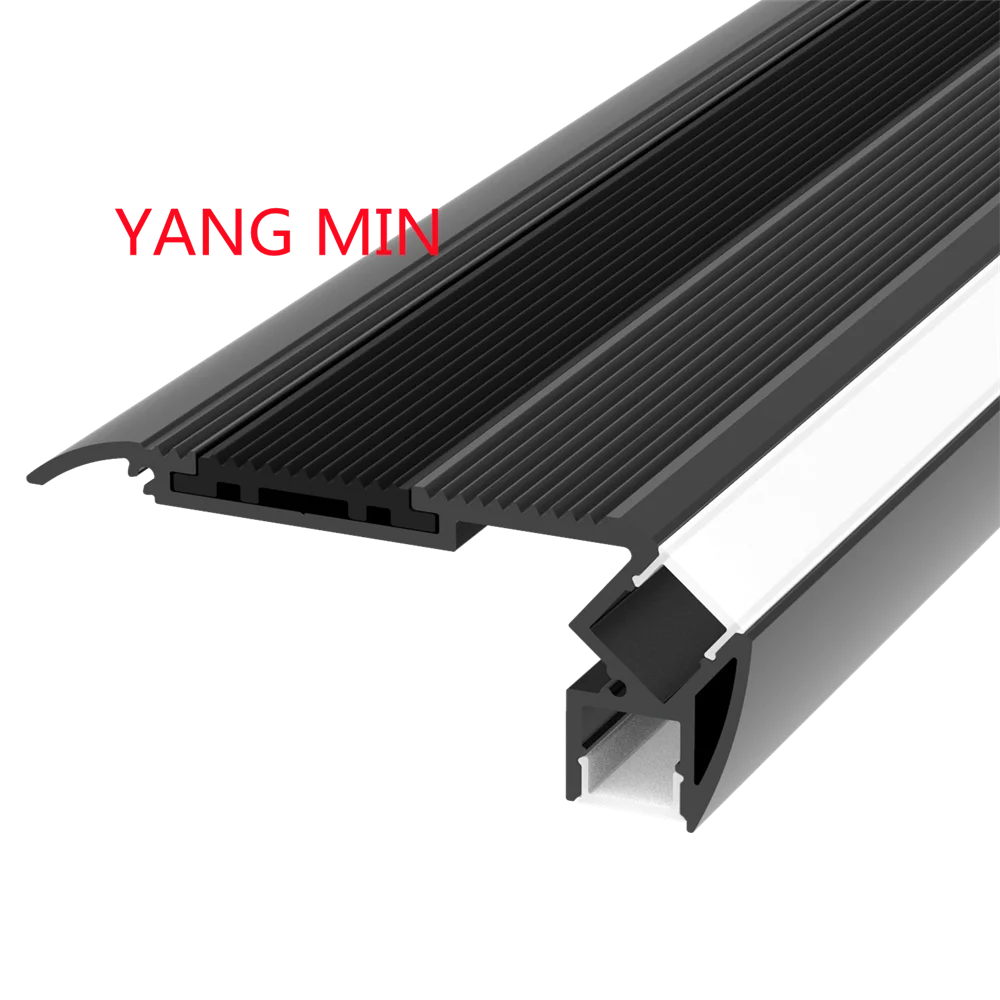

2m/pcs up and down emiting Nose walking board LED lighting Aluminum Profile for nose walking stair