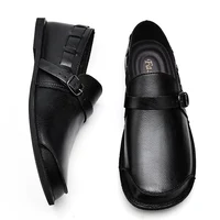 Genuine Leather Men Casual Shoes Outdoor Mens Handmade Loafers Lightweight Mens Slip on Footwear High Quality Male Walking Shoes 2