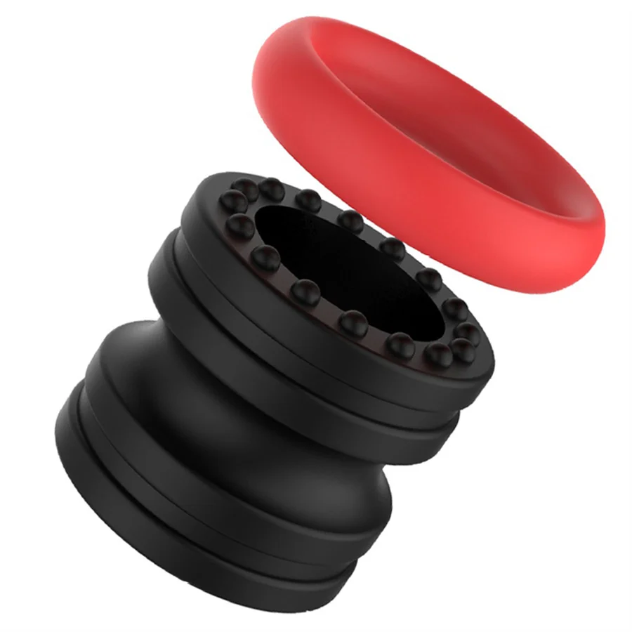 Sex Toys Tools Male Scrotum Lock Ring Removable Erection Delay Time Ejaculation Penis Rings Enlargement Cock Ball Stretcher silicone penis ring penis ring silicone penis rings
