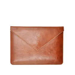 Deluxe PU Leather Tablet Envelope Sleeve with Dual Pockets - 11 Inch for iPad Pro12.9 (Orange)