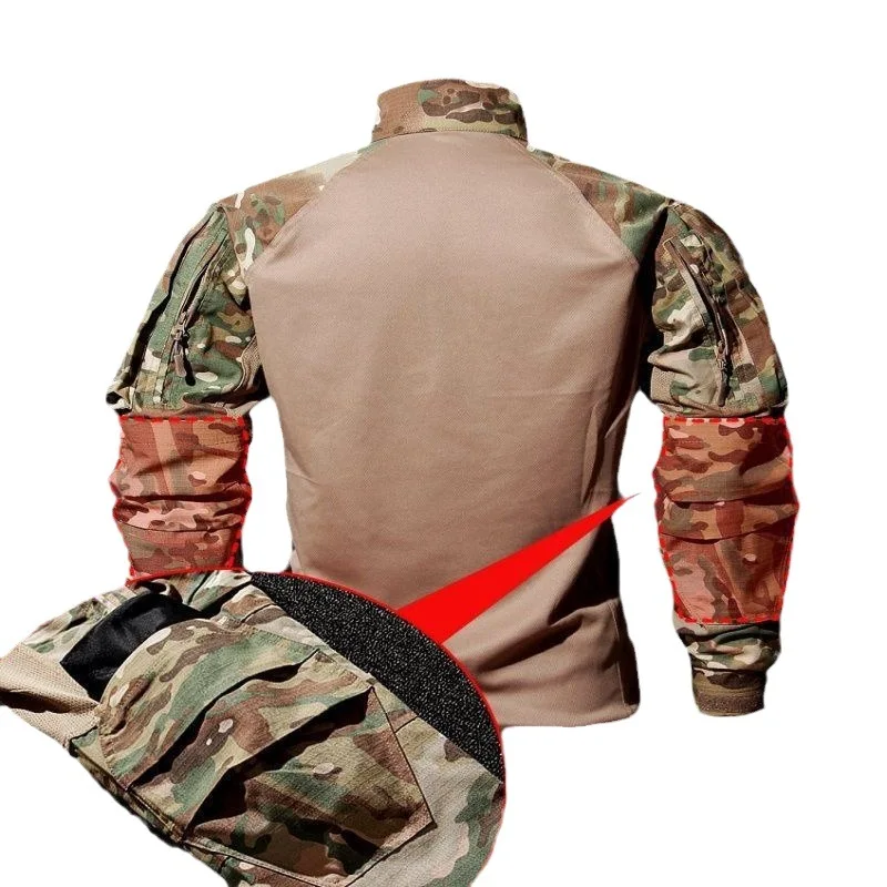 Tactical Hunting Suit Outdoors Training Durable Breathable Camo Set Waterproof Quick Drying Combat Two Piece Set tactical combat suit