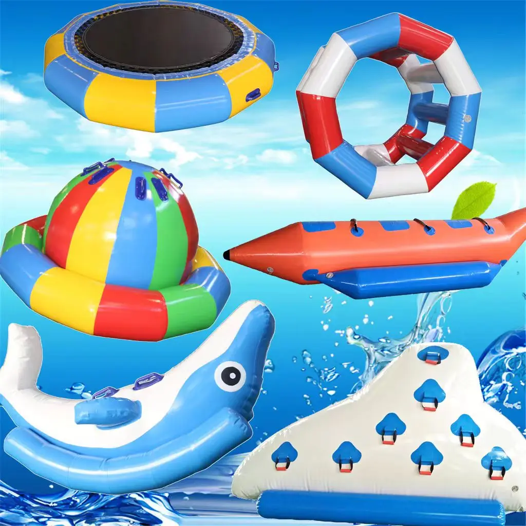 Water Inflatable Game Small Inflatable Floating Toy Iceberg Rolling Wheel for Beach /Lake