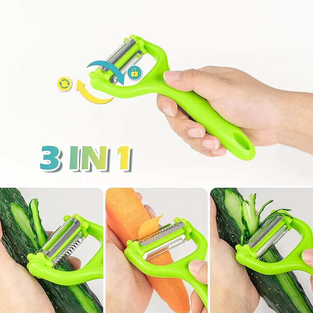 Herb Scissors  Stainless Steel 5 Blade Kitchen Shears Household Vegetable Cutter with Cover Multifunctional Kitchen Gadgets 4