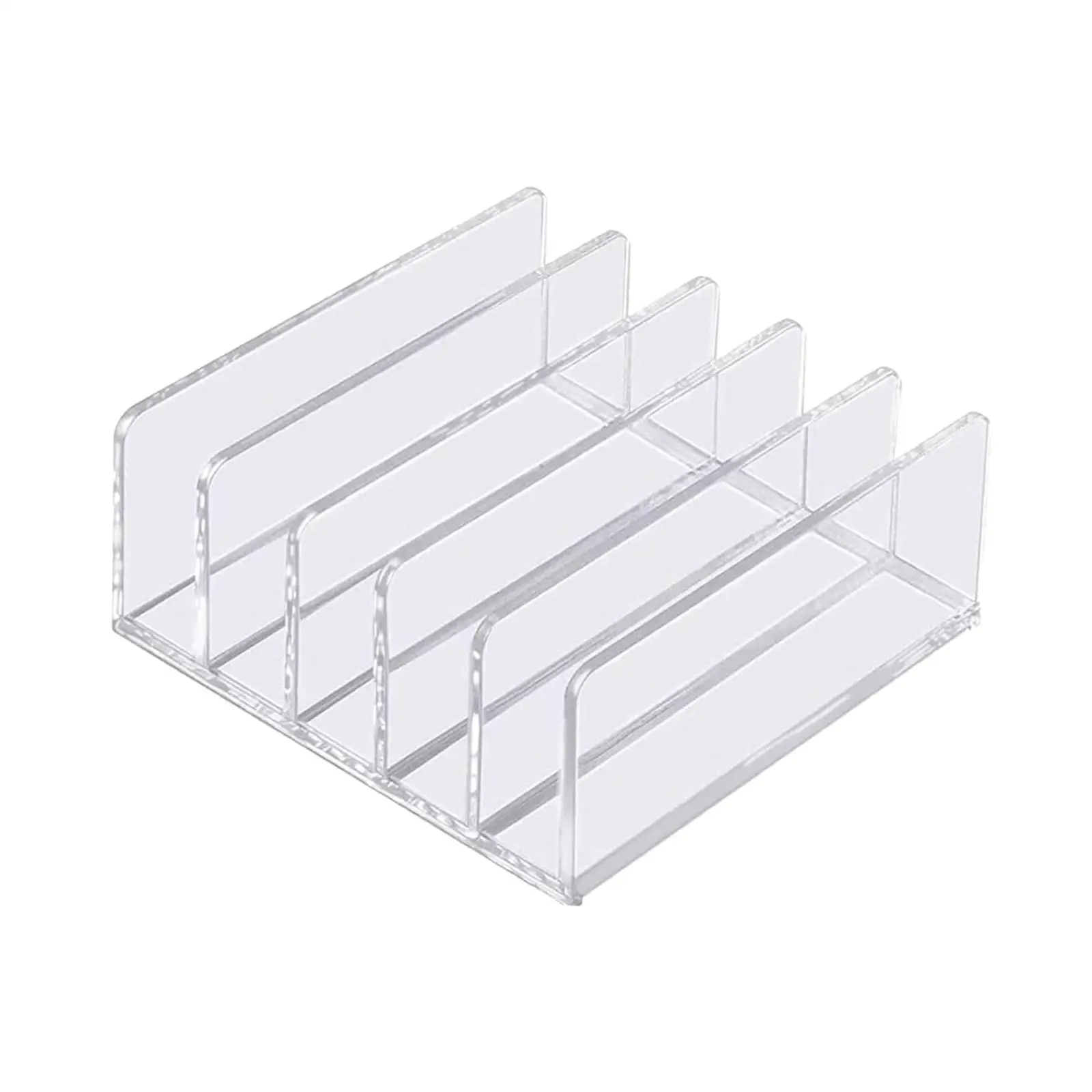 File Holders 5 Compartments Clear Acrylic Desk Organizer Letter Sorter for Office Brochures Desk Accessories Letters Mail Holder