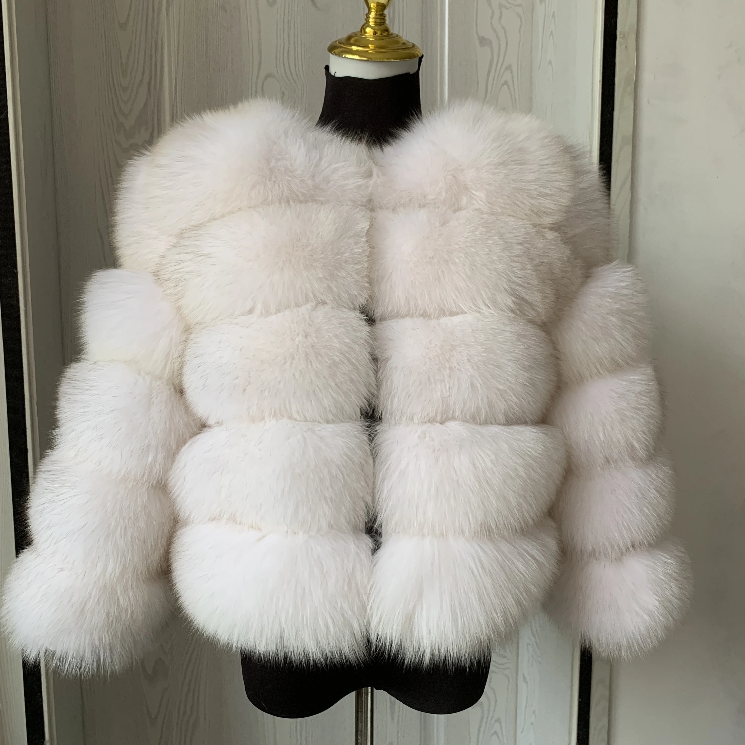 Natural fur fox fur coat women's winter jacket fur coat fur natural jacket high quality natural fox fur jacket real fox fur coat images - 6