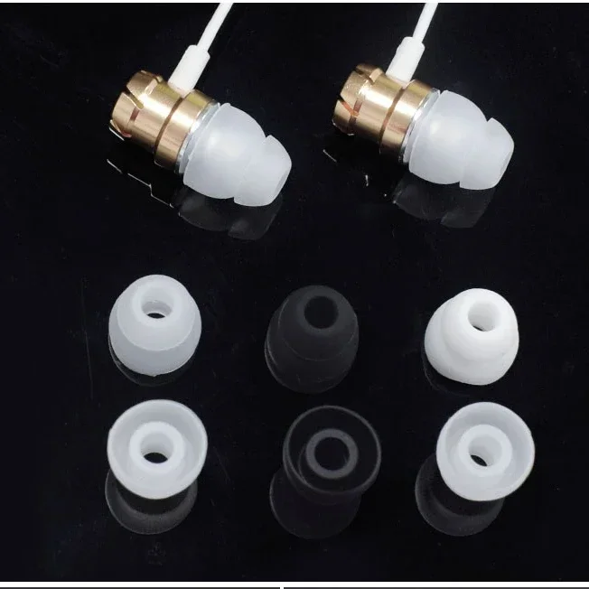 Dual-Layer Silicone Noise Reduction Earbud Tips - Universal Replacement Earplugs with Headphone Protection