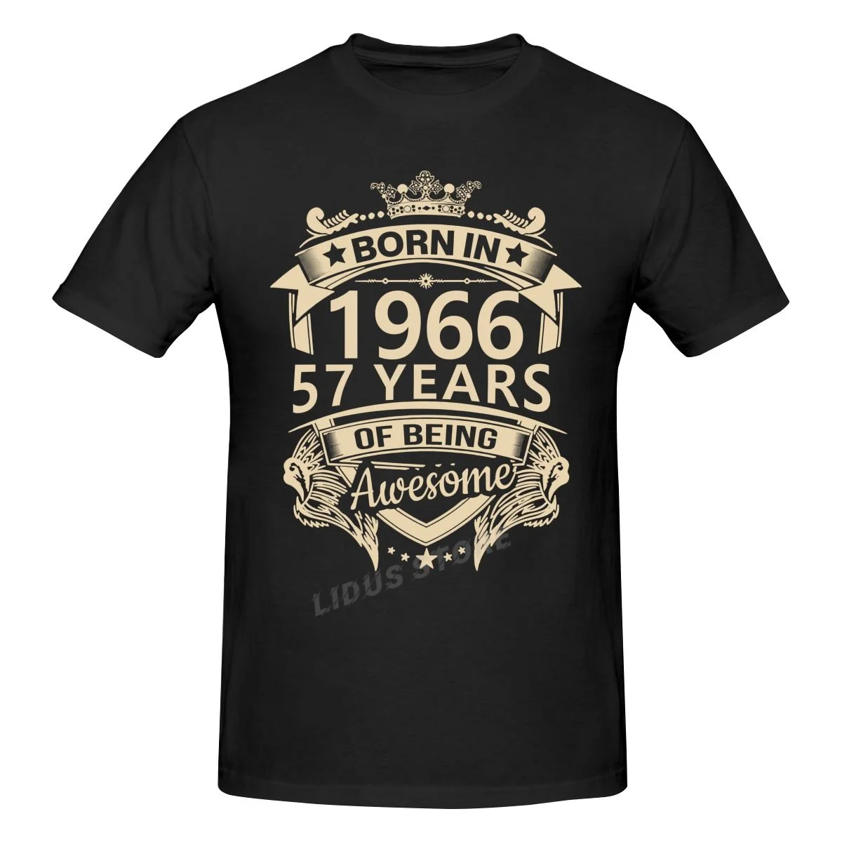 

Born In 1966 57 Years Of Being Awesome 57th Birthday Gift T shirt Harajuku Short Sleeve T-shirt 100% Cotton Graphics Tshirt Tops
