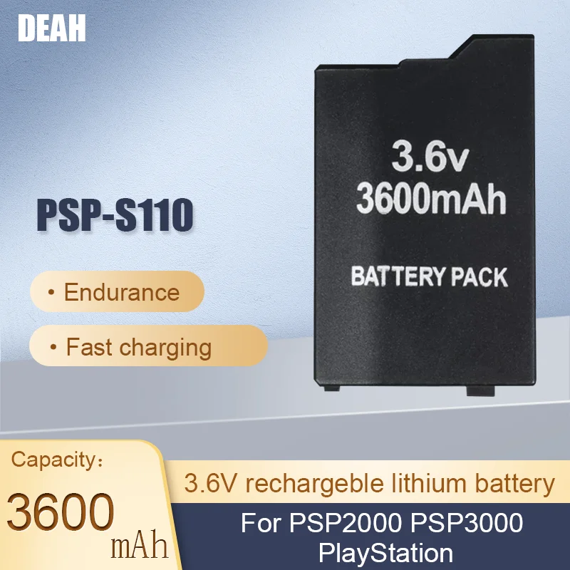 1PCS PSP 110 3600mAh Battery 3.6V Replacement Lithium Gamepad Battery