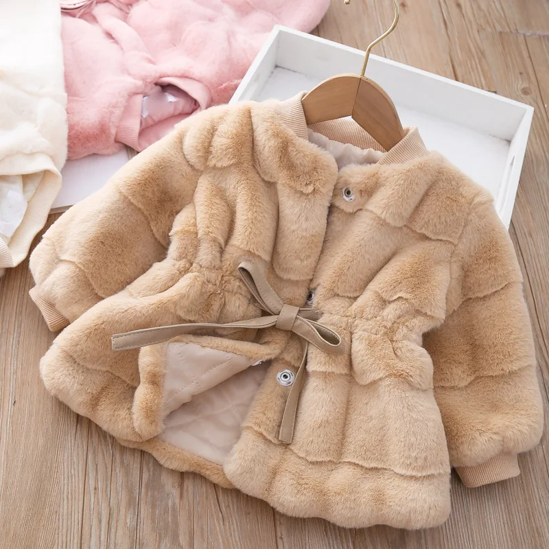 Baby Girl Heavy Winter Fur Dresses