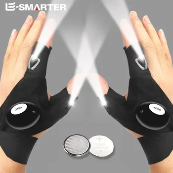 LED Fingerless Flashlight Gloves 1