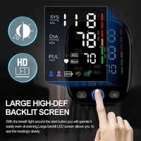 Digital Blood Pressure Monitor Upper Arm Automatic BP Cuff Machine Tonometer LED Sphygmomanometer for Home Use Health Care 5