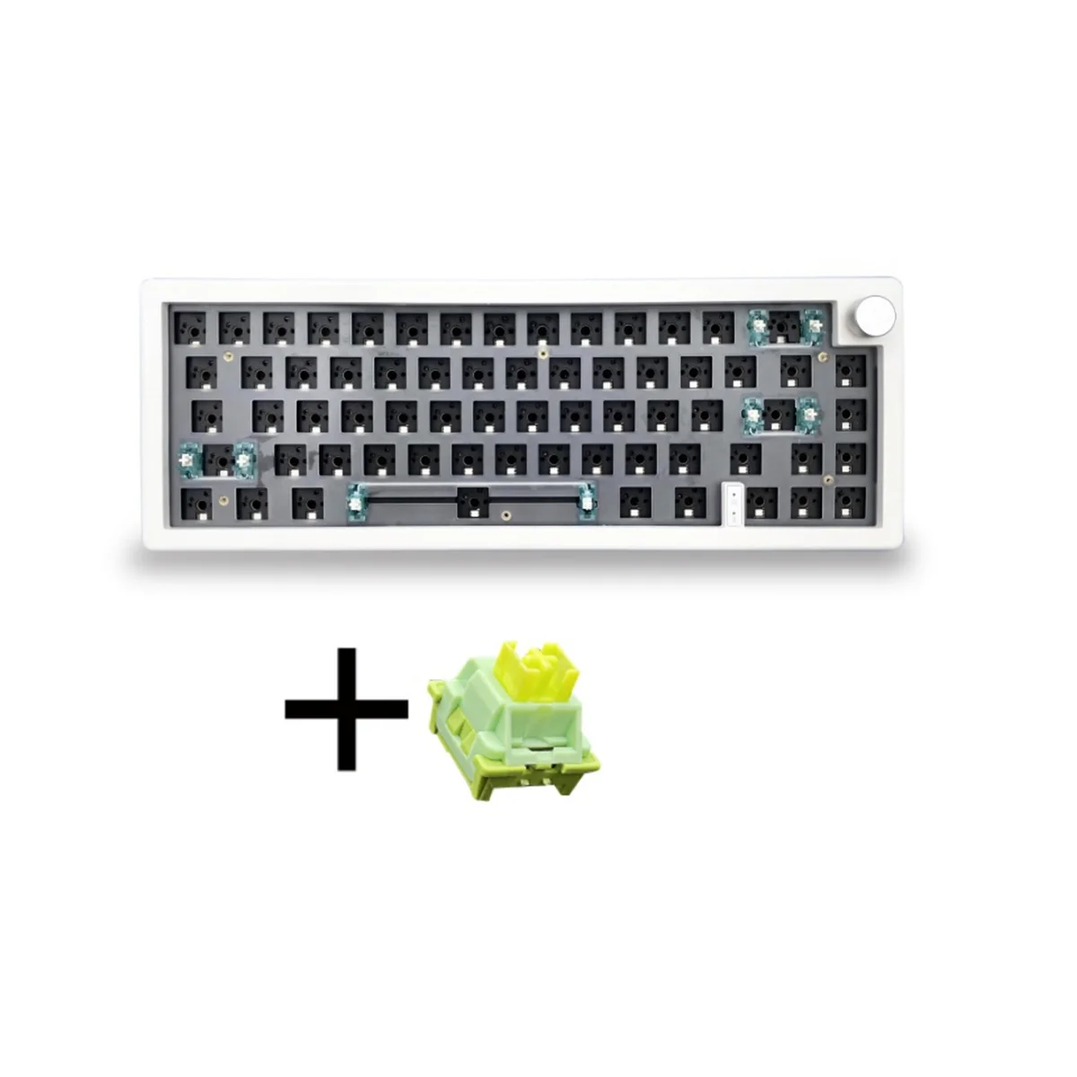 

GMK67 Customization Mechanical Keyboard+Lime Mute Switch Kit Support Hot-Swappable RGB Backlight Mechanical Keyboard A