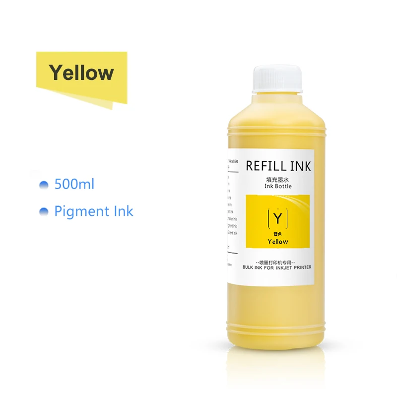 Universal 500ml Tinta Pigmentada para Epson 1390 1410 1500w T50 T60 P50 R230 R290 R330 Rx615 Rx690 Rx700 L805 L800 Impressora Jato de Tinta - Imagem 5