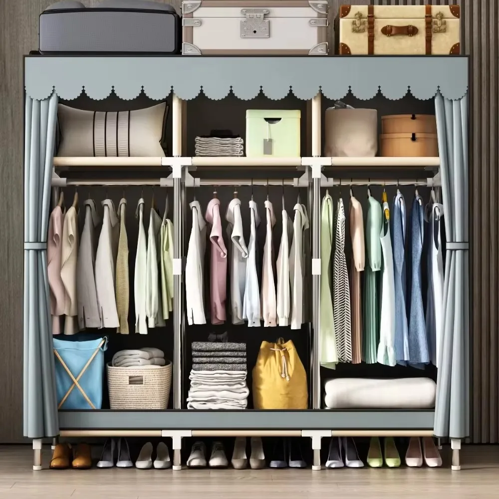 Dustproof Wardrobe Oxford Cloth Waterproof Cupboard Bedroom Clothing Storage Cabinet storage cabinet cloth wardrobe fabric wardrobe Space Saving Organizer