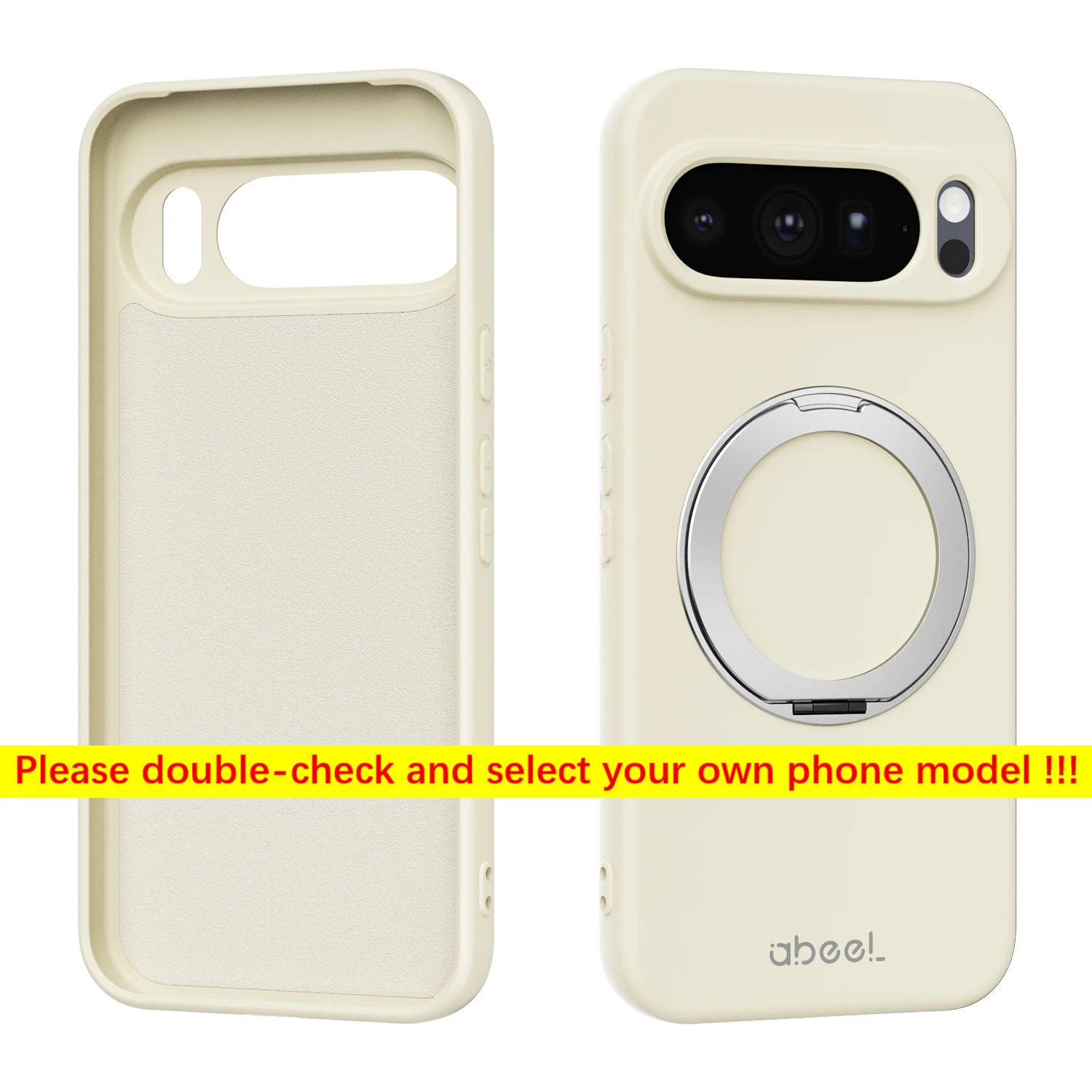 Luxury Silicone Phone Case with 360° Rotating Magnetic Holder and Stand, Skin-Friendly Feel