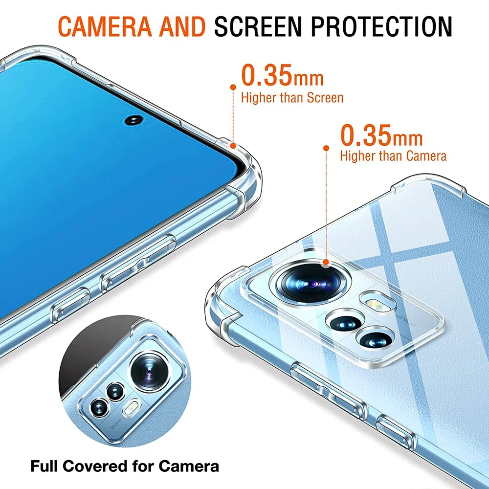 Shockproof Silicone Soft Clear Back Phone Cover