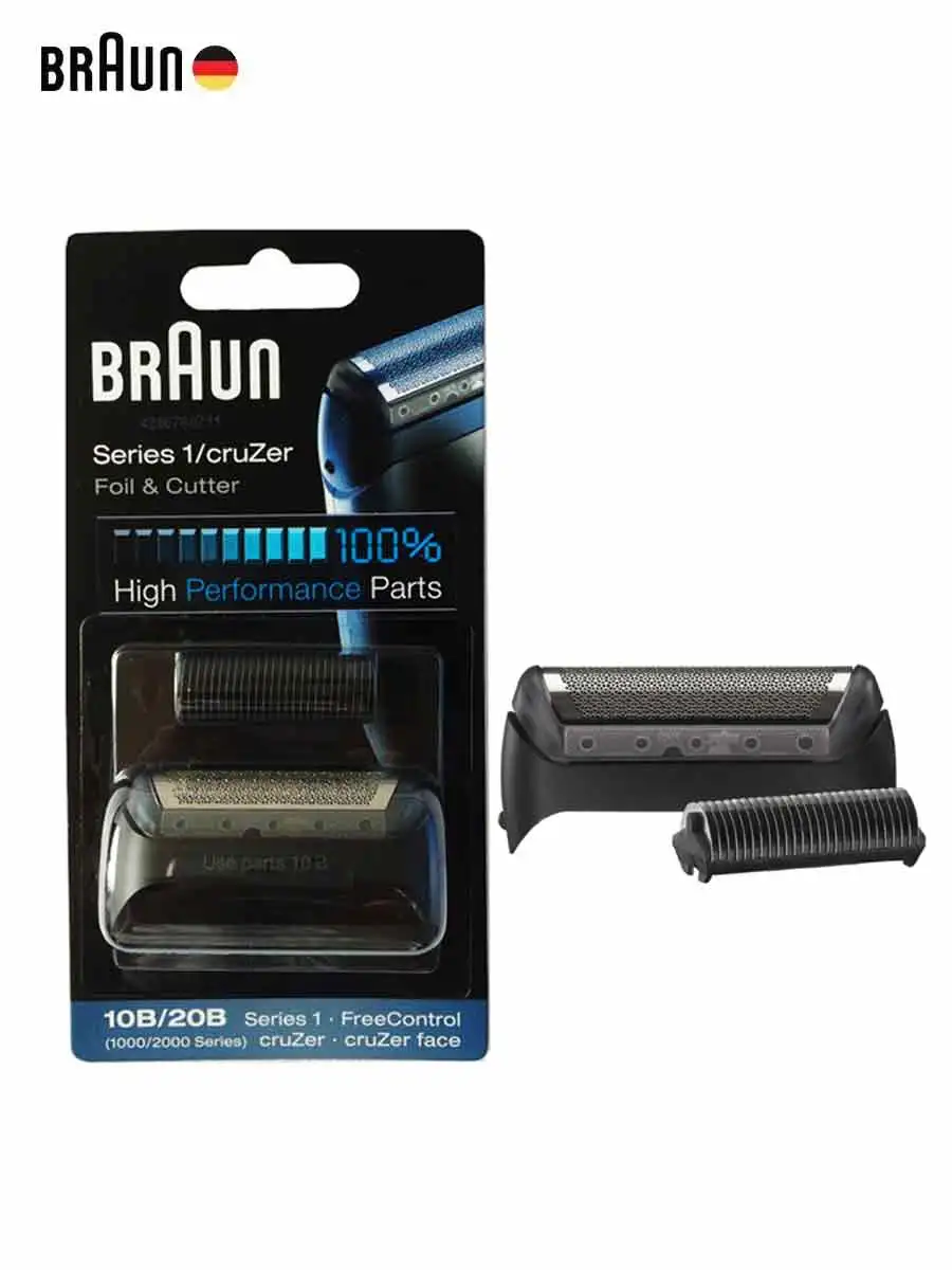 Braun 10B/20B Blade Electric Shaver Replacement Foil & Cutter Head (1000/2000 Series) 1 Series MG5010 5030 5090 CruZer Series