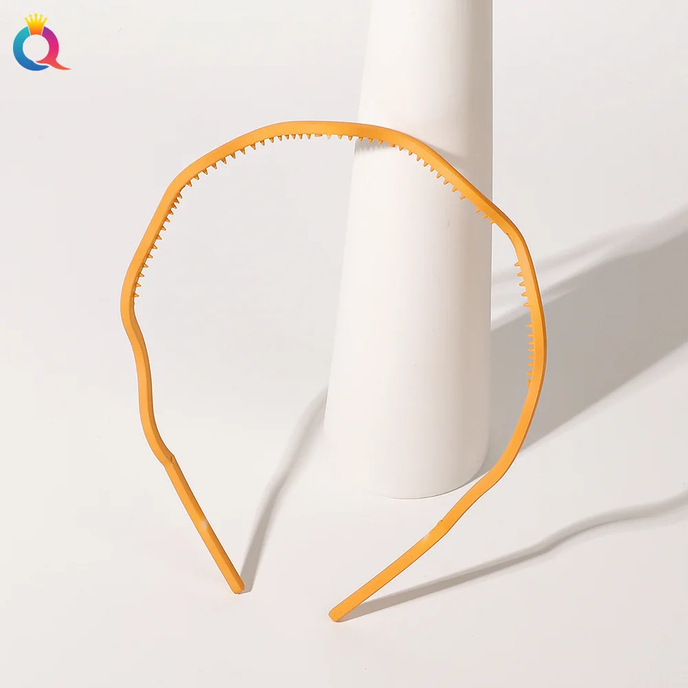 4mm Wide Thin Plastic Plain Headband for Women Girls Matte Hair Bands Teeth Comb DIY Skinny Hair Hoop Sport Hair Accessories