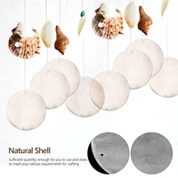50Pcs Natural Round Shells Slices DIY Hanging Pendant Shells Crafts wall lamp Ornaments with 2 Holes Wind Chimes Jewelry Making 2