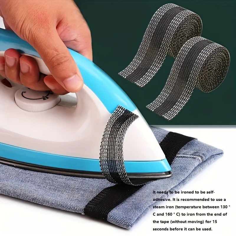 6.56피트 접착식 바지 밑단 테이프, 다리미로 붙이는 밑단 테이프, 바지용 자가 접착식 패브릭 테이프, DIY 재봉 용품