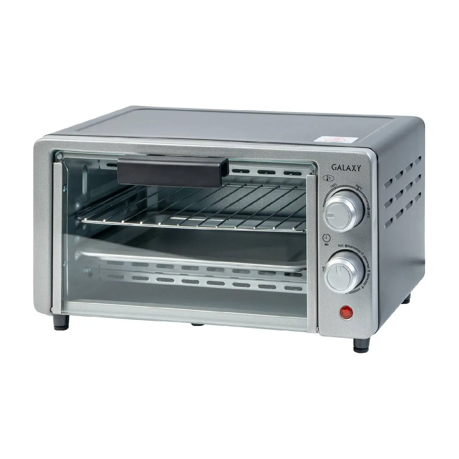 Mini Oven Galaxy GL 2624 (1000 W Volume 9 liters heating up to 250 °c timer internal coating is scratch-resistant) | Бытовая техника