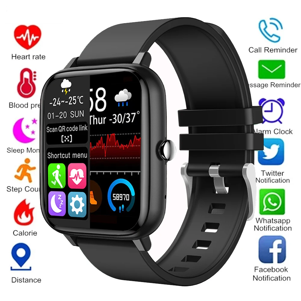 

H10 Silicone Strap Smart Watch Men Women Heart Rate Blood Pressure Monitor Kids Wristwatch Smartband Sleepping For Android ios