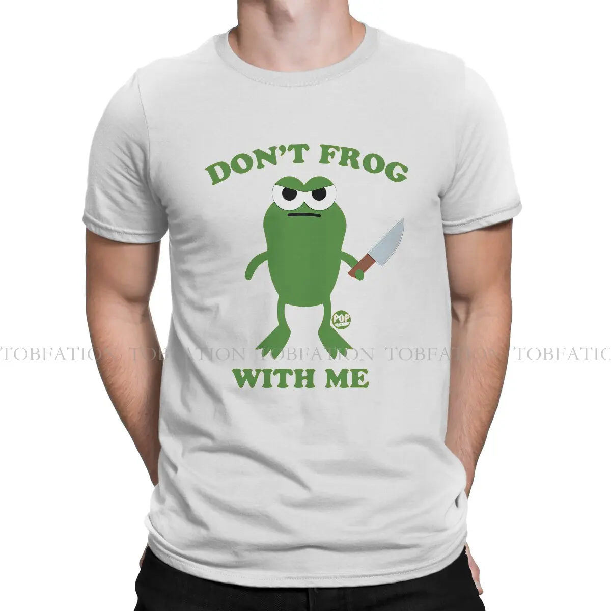 

Frog Pure Cotton TShirt Don't Frog with Me Basic T Shirt Oversized Men Clothes Ofertas Trendy