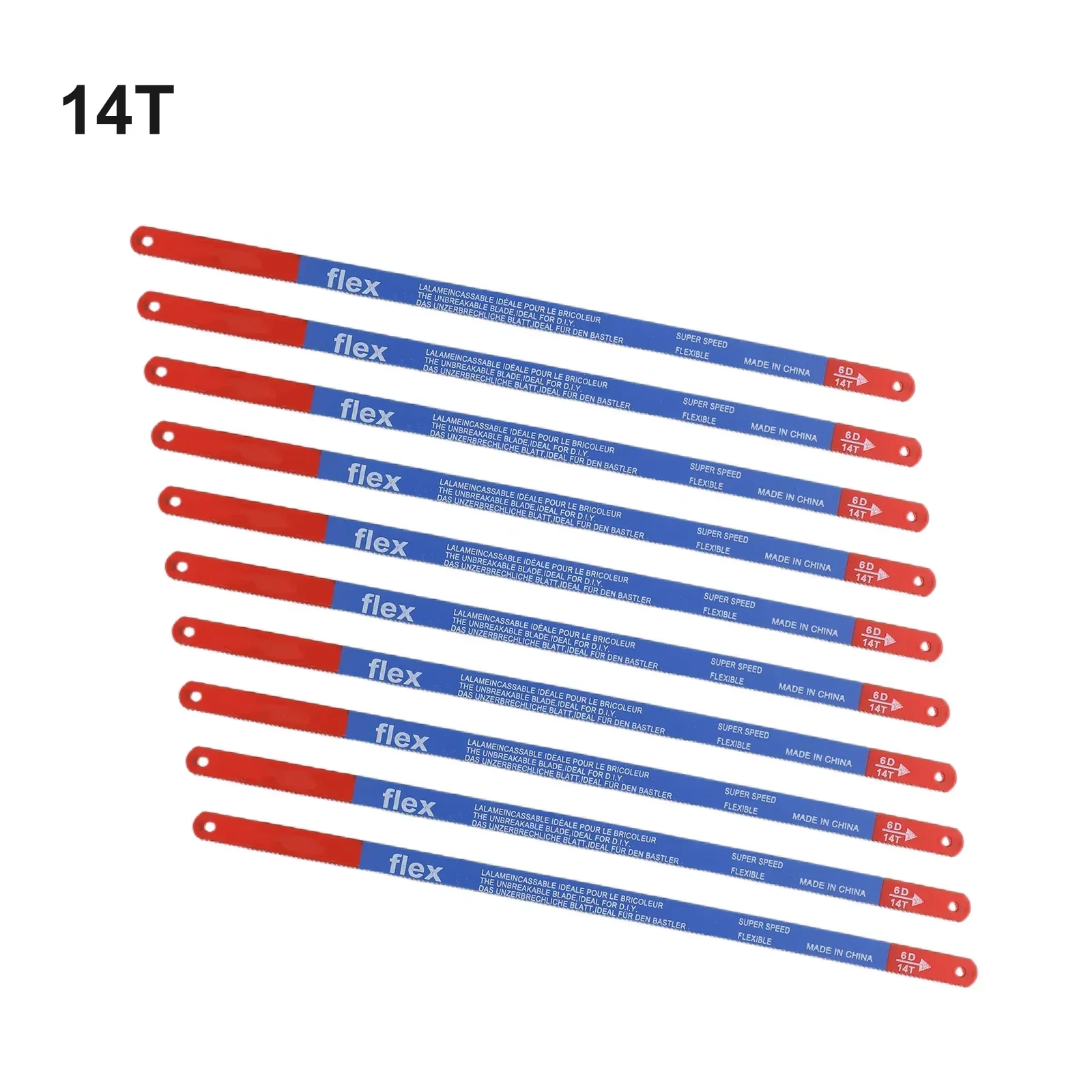 10PCS Bi-Metal Hacksaw Blade Set Hand Saw Blades For Meat Wood Cutting Flexible Steel Folding Hacksaw Blade Hand Tool Part 300mm