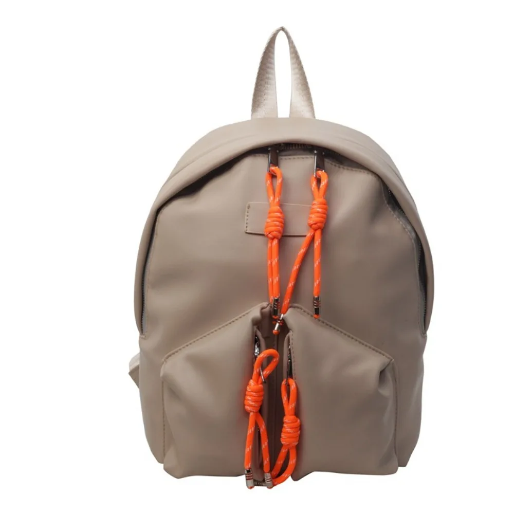Vegan PU Leather Backpacks Women Luxury Designer Tassels Fashion Backpack Student Girls Cute Simple Large Capacity Book Bags