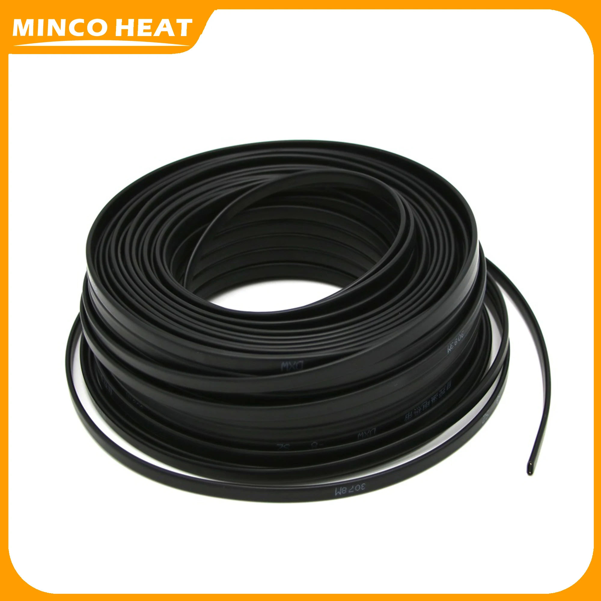 Minco Heat 20W/m Flame Retardant Cable 0.5~7m Soft Flexible Pipe Freeze Protection Self-regulating Heating Cable electric heating wire