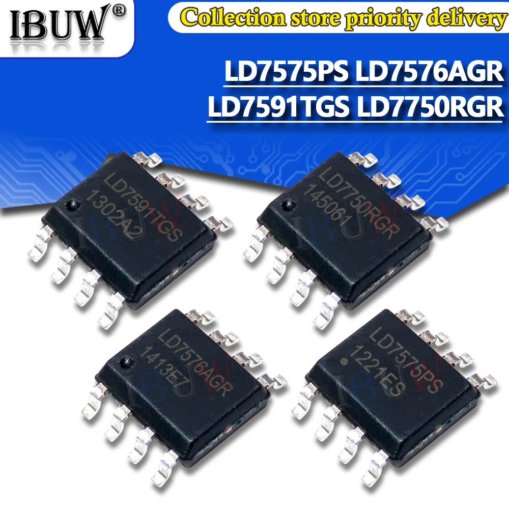 10 Chip IC LD7S76GS LD75766S, LD7576GS, SOP8, Circuito Integrato, Nuovi, Made In China