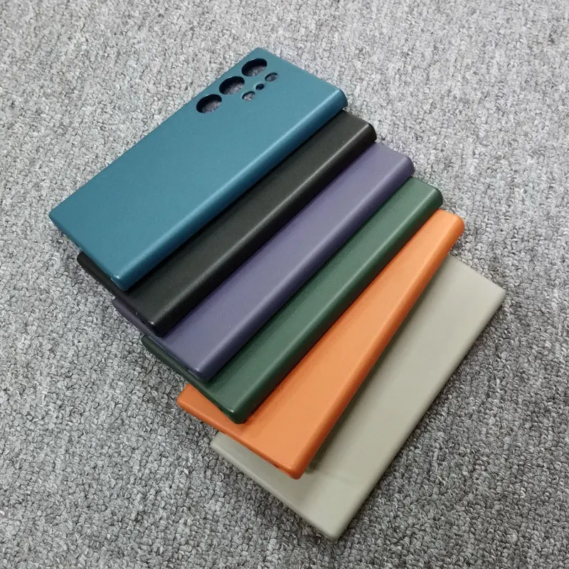 For Samsung Galaxy S24 Ultra Plus S24+ S24Ultra 5G Case Luxury Eco Leather Case High Quality Leather Shockproof Protective Cover
