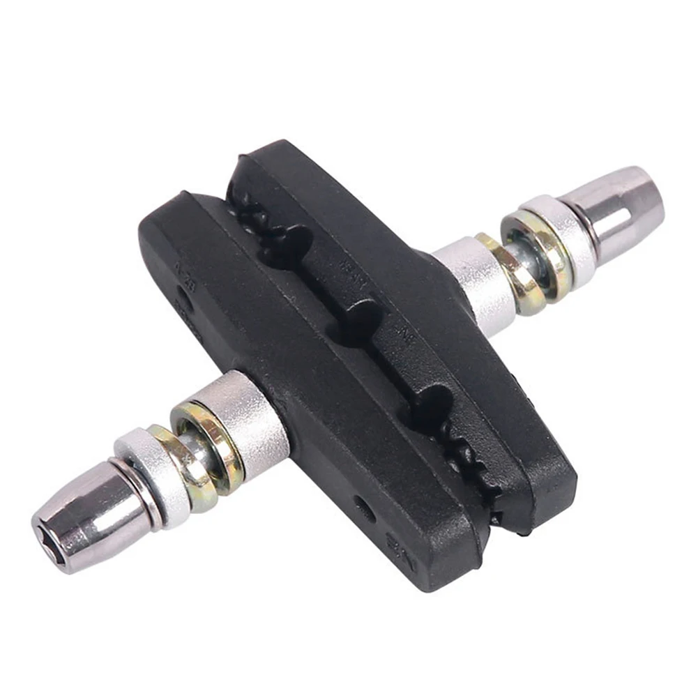 1Pair  Bicycle Silent Brake Pads Cycling V Brake Holder Shoes Blocks 60mm