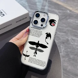 Sleek Black Dragon Plating Transparent Phone Case - iPhone 14 (LYK - CC251010W1)