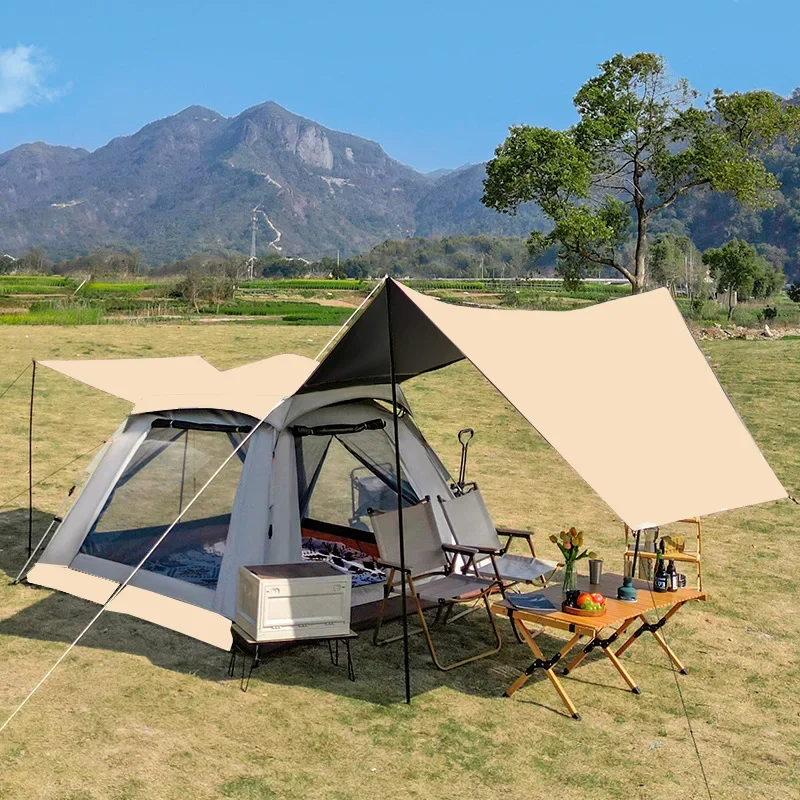 

Canopy Two-in-one Vinyl Outdoor New Four-corner Tent Splicing Silver Tent Tent in Stock