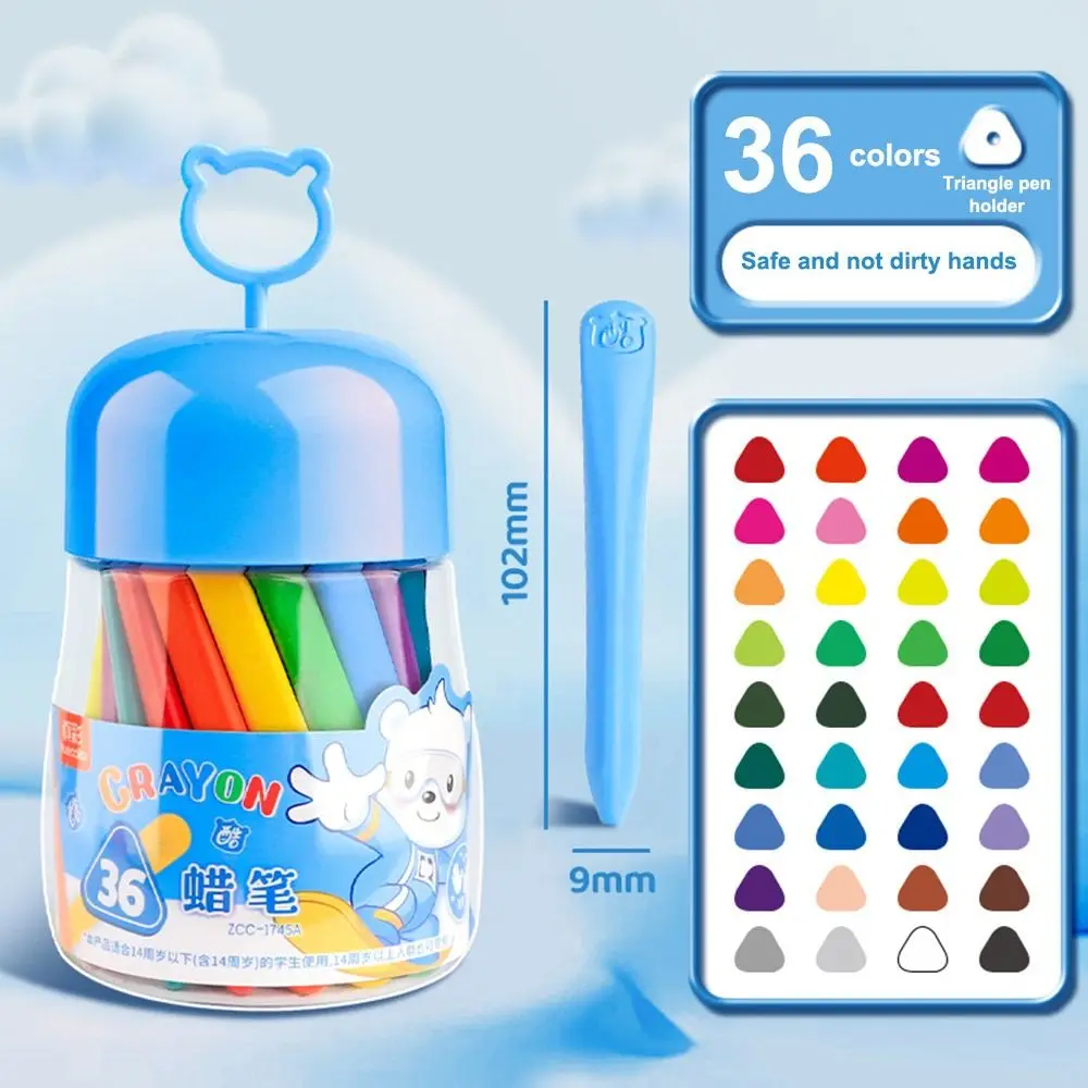 12/24/36/48Colors Plastic Plastic Crayon 12/24/36/48Colors Not Dirty Hands Colored Crayon Washable Erasable Wax Pencil Students 6
