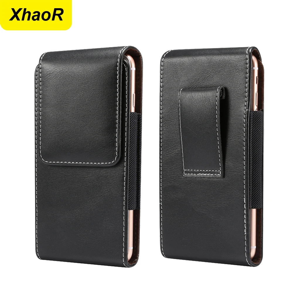 Universal Leather Phone Waist Bag Belt Clip Case For iPhone 15 14 13 12 Pro Max Samsung S23 Xiaomi Huawei Vertical Holster Cover