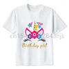 New Funny Unicorn Family Matching Clothes Father Mother Daughter Son Birthday T-Shirt Family Dress Party Kids T-Shirt 3
