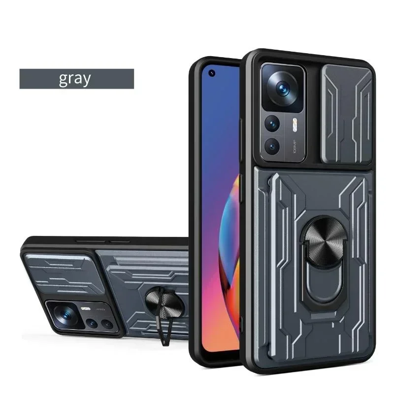 thumbnail image 1 of Funda de lujo a prueba de golpes para Xiaomi 13T Pro, Redmi Note 13, Pro Plus, PocoX6, Protector de lente deslizante, funda de armadura dura multifunción, 1 of 5