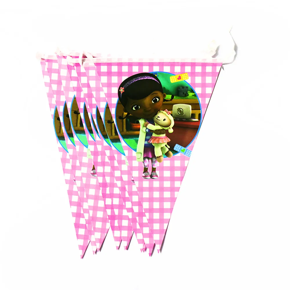 10 Pz/Lotto 7 Pollici Dottie Mcstuffins Bandiere Usa E Getta Dottie Tema Decorazioni Per Feste Di Compleanno Doc Mcstuffins Piatti Di Carta 10 Pz/