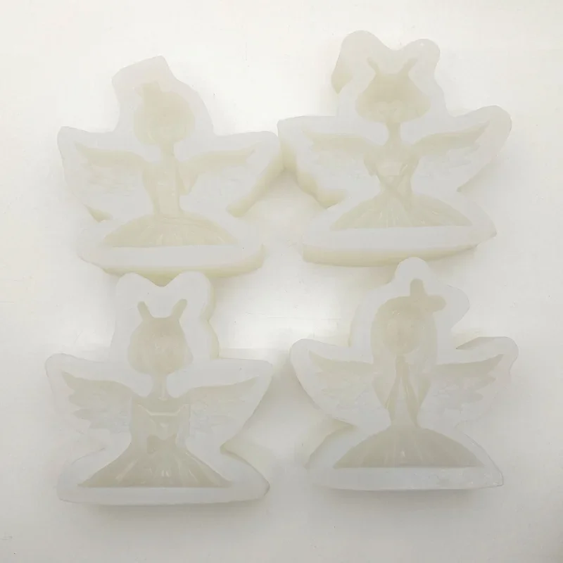 New Cute Angel Girl Silicone Mold DIY Aromatherapy Plaster Epoxy Making Kit Hand Soap Chocolate Cake Baking Tool Desk Decoration